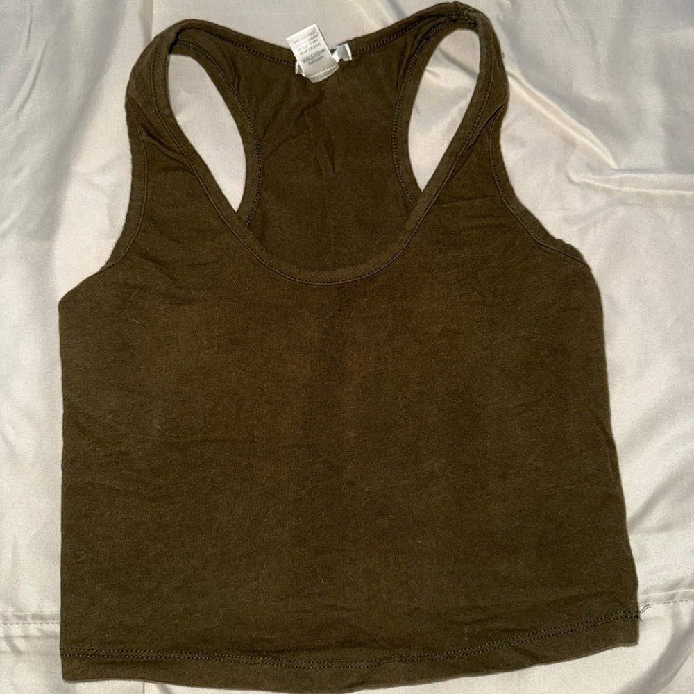 Bozzolo Dark Olive Crop Top